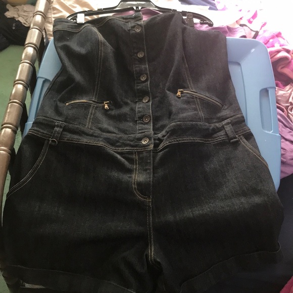 Pants - denim romper